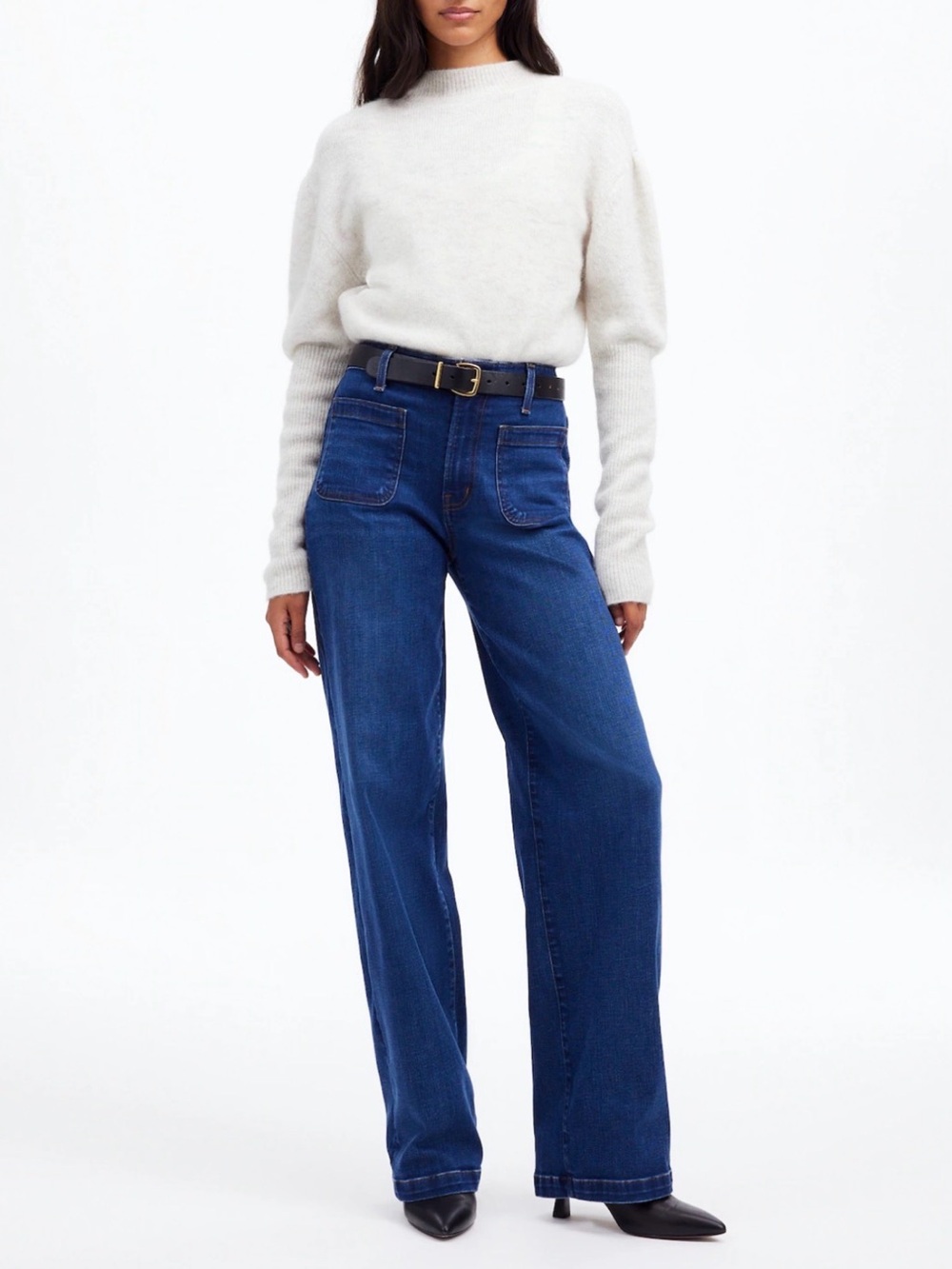 Madewell The Emmett Wide-Leg Full Length Jean: Patch Pocket Edition size 25